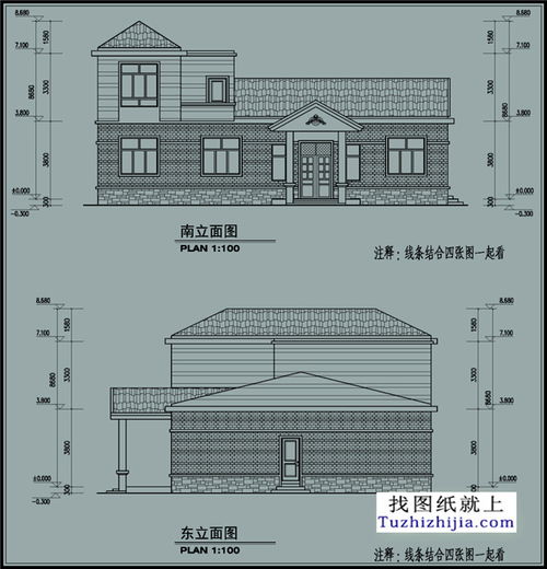 大平米别墅一层房屋建筑设计施工图